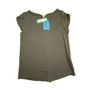 Stitch Fix Market & Spruce Bravyan Button Back Detail Knit Top Size Medium Gray